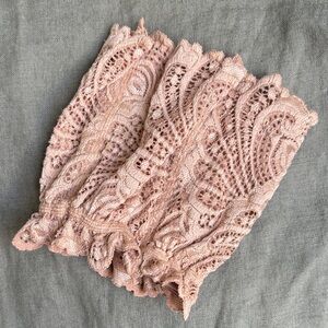 Beige Lace Storage Garter Belt